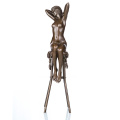 Nude Female Figure Metal Craft Naked Lady Home Deco Brass Statue TPE-467
